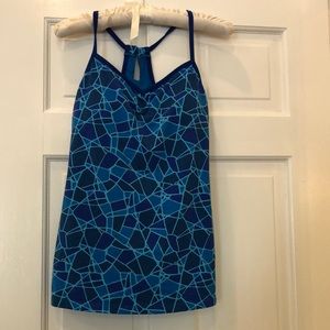 Vintage Lucy athletic racerback top size S Hues of Blues